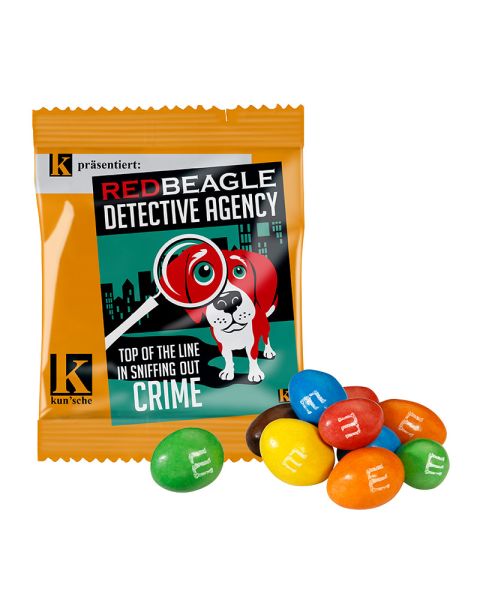 M&M's Peanuts in promotional bags with logo print