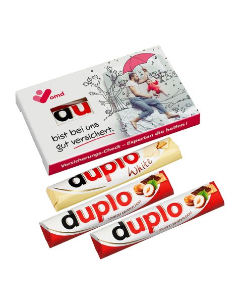 3-pack Duplo Mix in gift packaging with promotional print