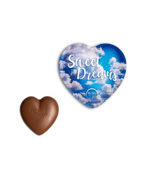 20 g Rausch Plantagen chocolate heart in printable tin foil