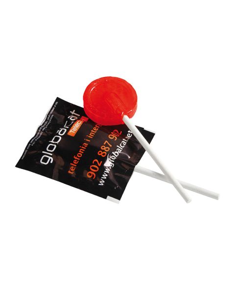 5 g fruit lollipops with foil and all-over print