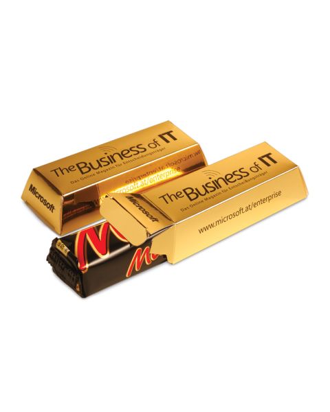 Mars gold bars with logo print