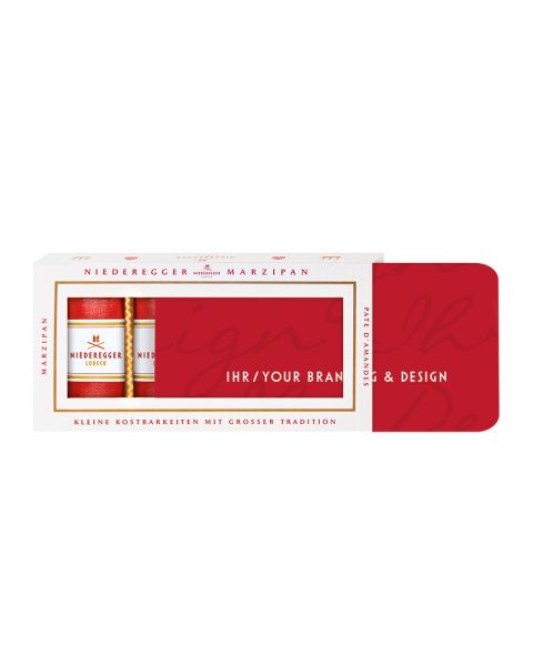 50 g Niederegger Marzipan Klassiker mit Werbeeinleger und Werbeschuber
