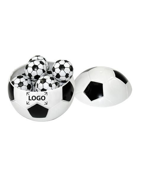 Fußball mit 11 Schokofußbällen und mit Logodruck