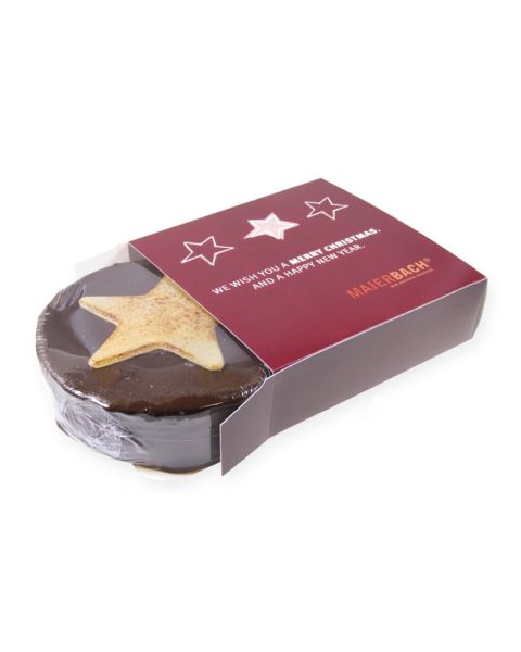 340 g Weihnachtstorte rund in Aktionsbox mit Logodruck