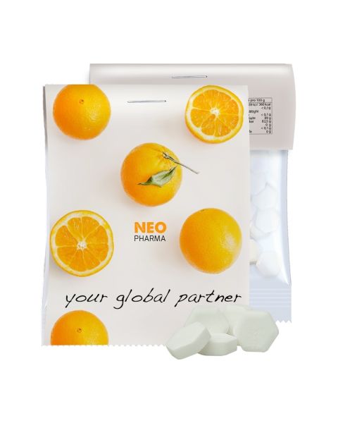 15 g Express Organic Dextrose Drops in flow pack with promotional label