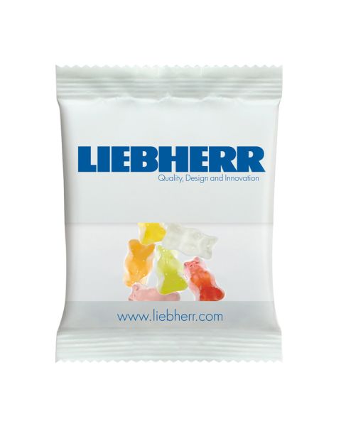 15 g HARIBO mini gold bears in promotional bags with logo print