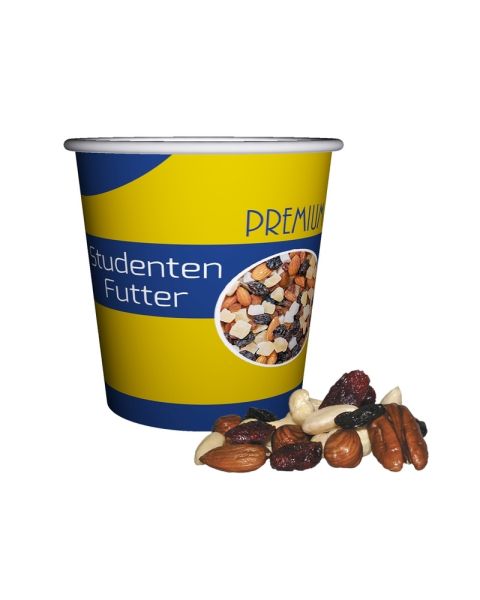 40 g premium trail mix in promotional cup with promotional print