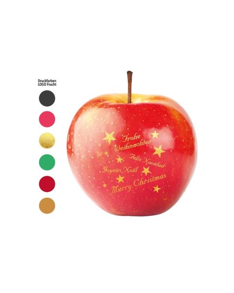 LogoApfel mit Standarddesign Happy Christmas