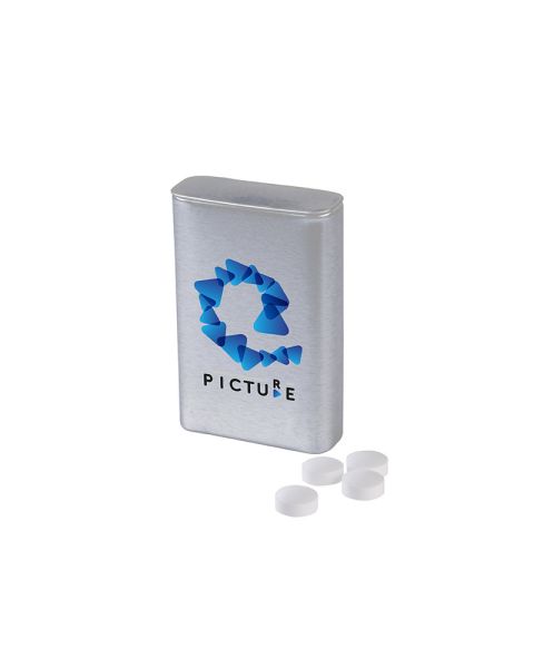 18 g Pfefferminzpastillen in Pocketdose mit Logodruck