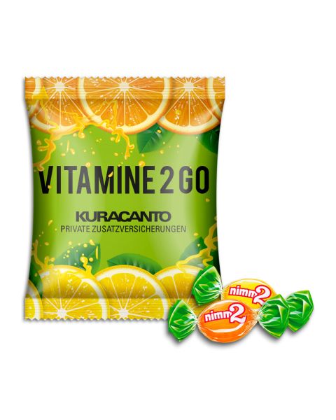 Nimm2 duo pack in promotional bag with logo print