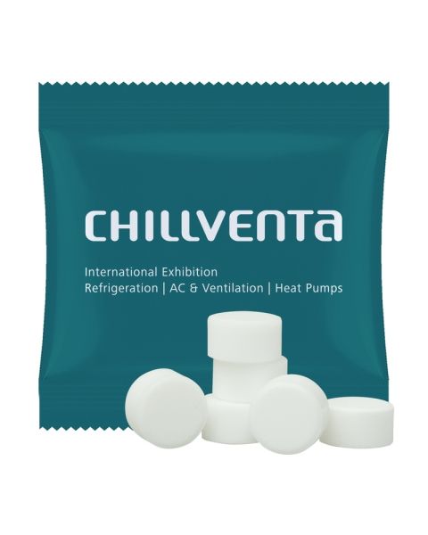 5 g Pfefferminz Drops im Werbetütchen mit Werbedruck