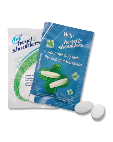 Duo pack of peppermint in paper promotional bags
