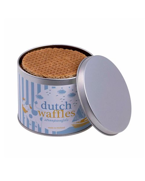 Syrup wafers in a tin with promotional sleeve and logo print