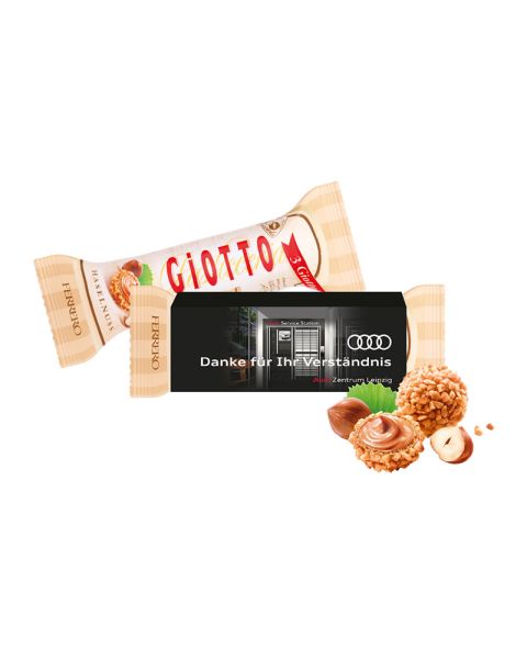 3er GIOTTO im Werbeschuber mit Werbedruck