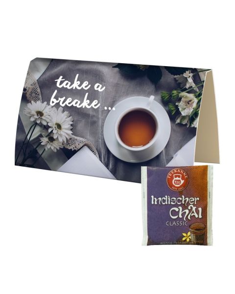 Indian CHAI tea bags in printable folding card
