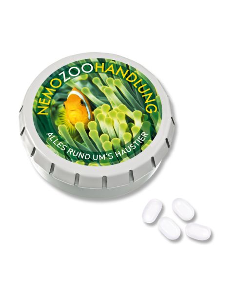 tic tac Super Mini push-me tin with logo print