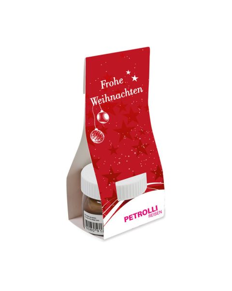 Nutella in Überreichverpackung - Weihnachten mit Werbeanbringung