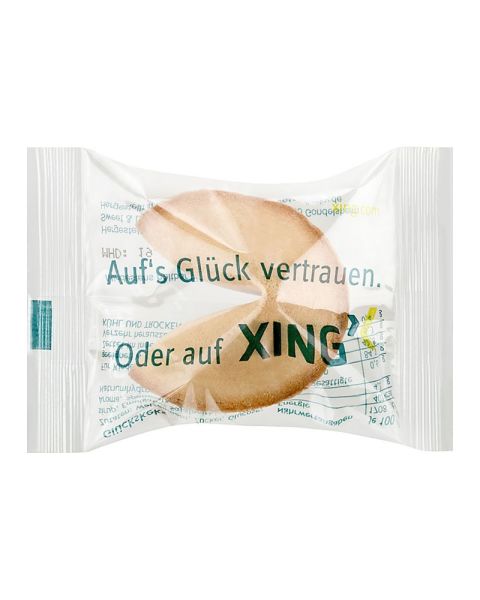 Advertising fortune cookies Small quantities with customised inner slips