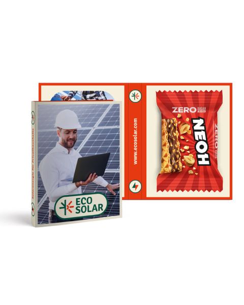 NEOH Hazelnut Crunch Mini Waffles in promotional folding card
