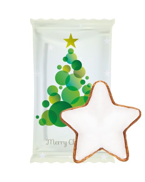 7 g cinnamon stars in flow pack with logo print