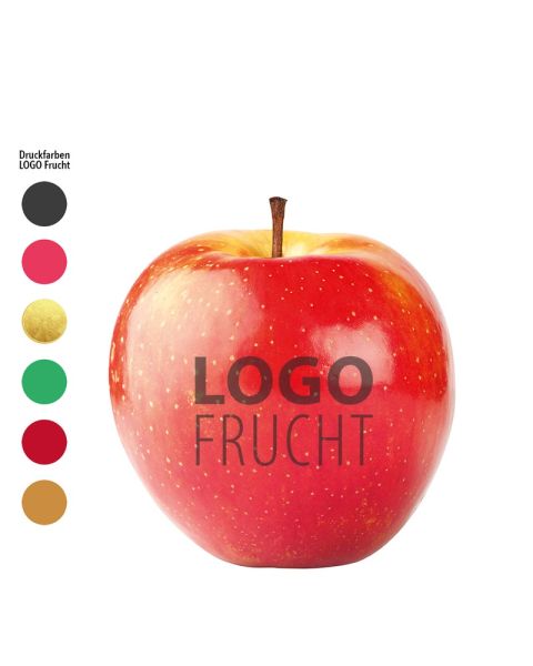 PR LogoApfel rot mit Werbedruck