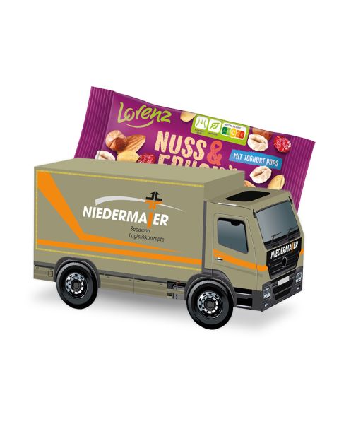3D Lorenz nut & fruit gift with promotional print