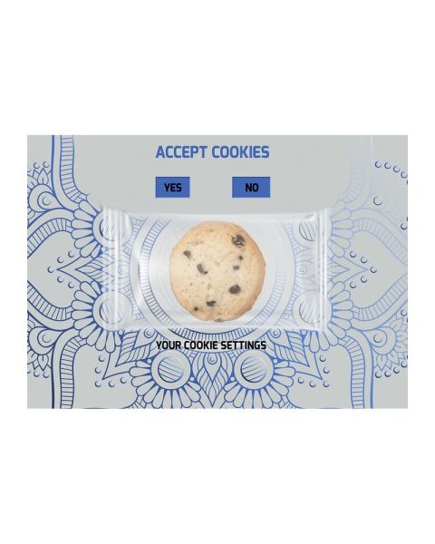 7 g Express Organic Chocolate Orange Cookie on promotional card with logo print
