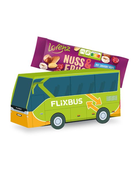 3D gift bus Lorenz Nut & Fruit with promotional print