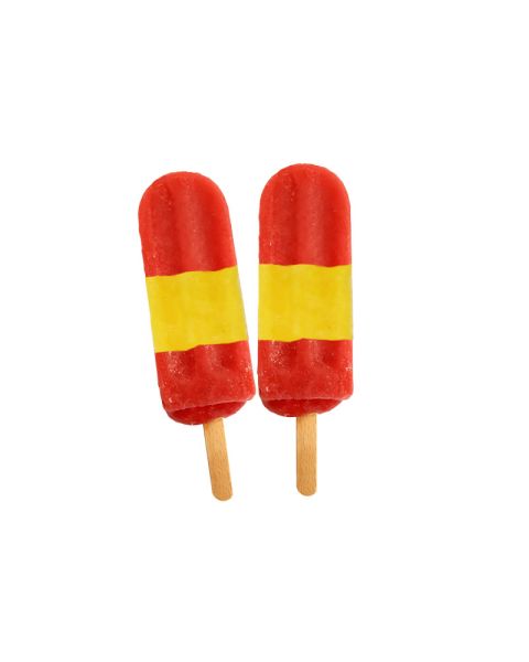 90 ml ice cream in Spanish national colours with advertising