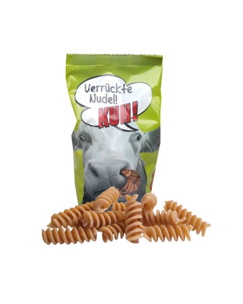 200 g byodo organic wholemeal pasta spirals in stand-up pouches with promotional print