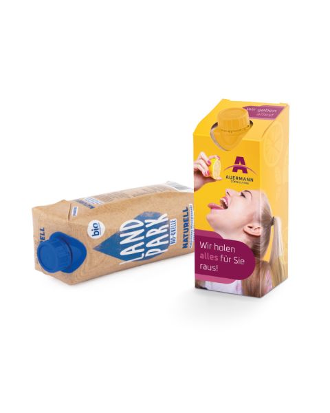 500 ml Landpark organic mineral water, natural, Tetra Pak in promotional box