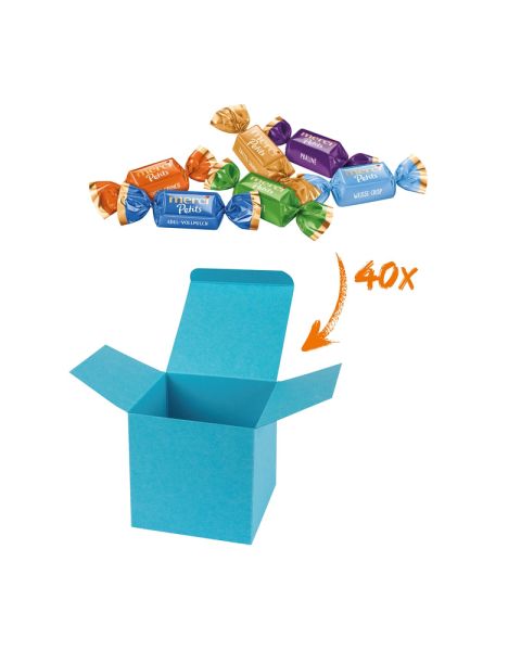 Merci Chocolate Collection in colour box with logo print