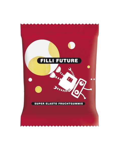 10 g HARIBO yellow mini smileys fruit gums in promotional bags with logo print