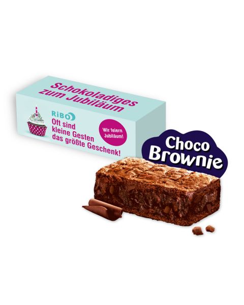 Milka Choco Brownie in promotional cardboard box with logo print