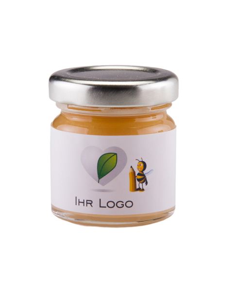 45 g Lavendelhonig im Glas mit Banderolenetikett und Logodruck