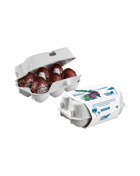 Kinder Bueno chocolate eggs, set of 6 in egg carton with promotional sleeve