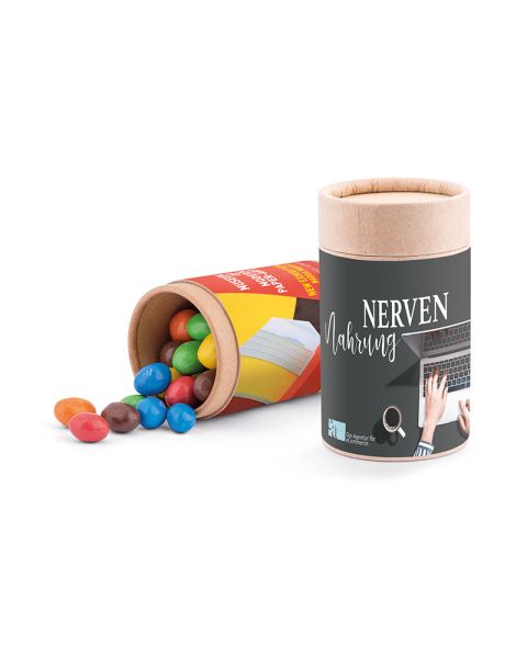 Midi paper tin M&M's Peanuts with paper label and logo print