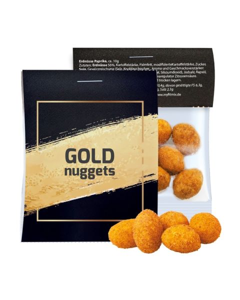 10 g Express Paprika Peanuts in flow pack with advertising header