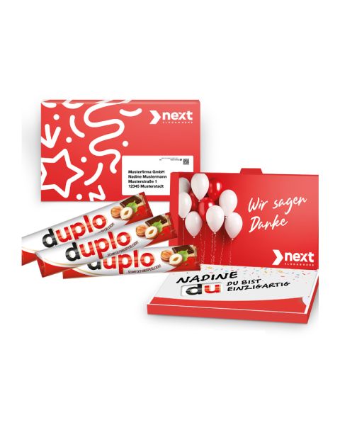 Mailing gift box with two bars with promotional print