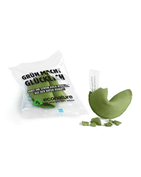 7 g coloured fortune cookie in promotional flow pack