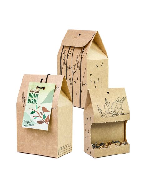 Vogelfutterhaus To-Go mit Werbedruck