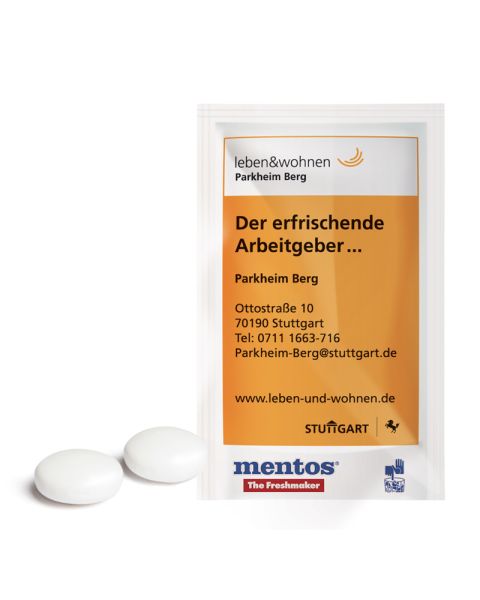 2er mentos im Meeting-Pack mit individueller Bedruckung