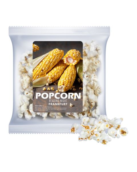 Express Popcorn süß im Tütchen mit Werbeetikett und Logodruck