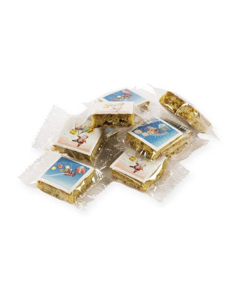 10 g Mini-Lebkuchen mit Lebensmittel-Direktdruck im Flowpack