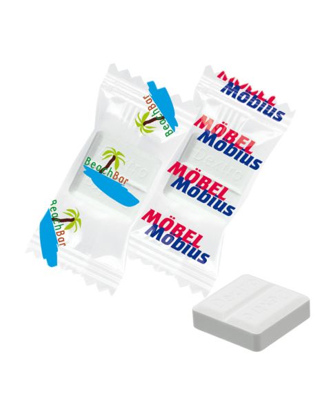 Mini Dextro Energy in promotional flow pack with logo print
