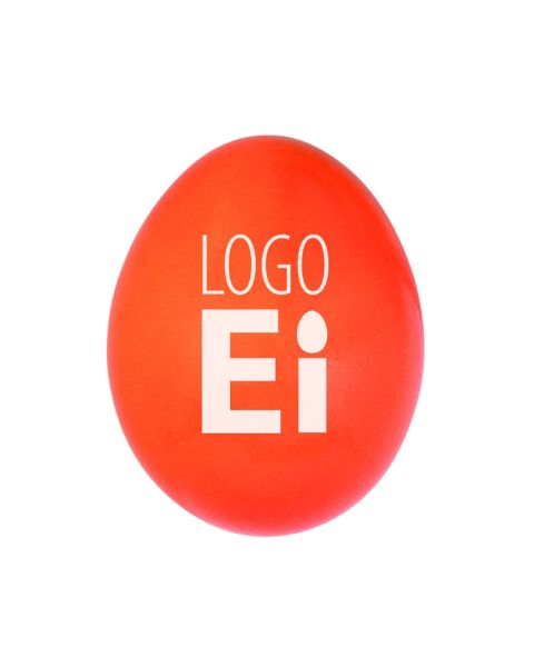 Orange logo egg with logo print