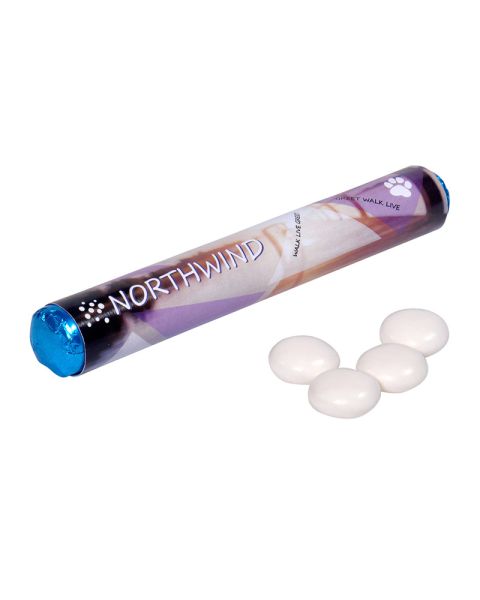 Mentos roll with advertising print
