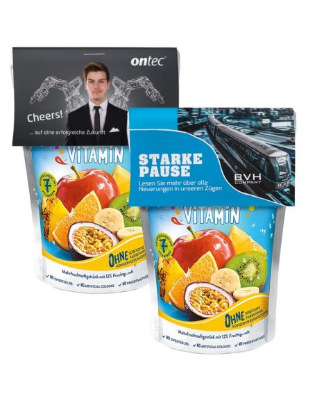 Capri-Sun multivitamin with advertising insert