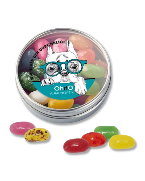 Jelly Beans Klarsichtdose mit Logodruck