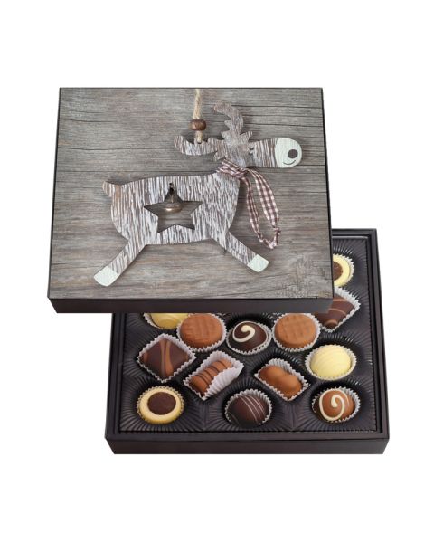 200 g Klarsichtpackung Pralinen mit Winter-Einleger